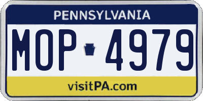 PA license plate MOP4979