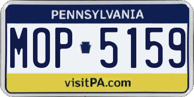 PA license plate MOP5159