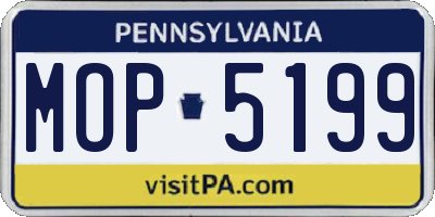PA license plate MOP5199