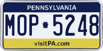 PA license plate MOP5248