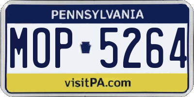 PA license plate MOP5264
