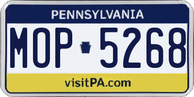 PA license plate MOP5268