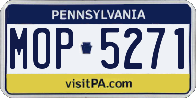 PA license plate MOP5271