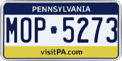 PA license plate MOP5273