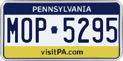 PA license plate MOP5295