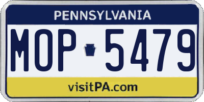 PA license plate MOP5479