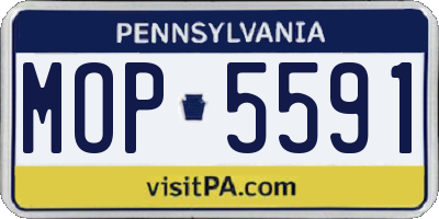 PA license plate MOP5591