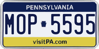 PA license plate MOP5595