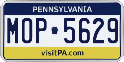 PA license plate MOP5629