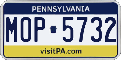 PA license plate MOP5732