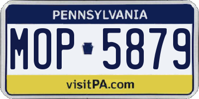 PA license plate MOP5879