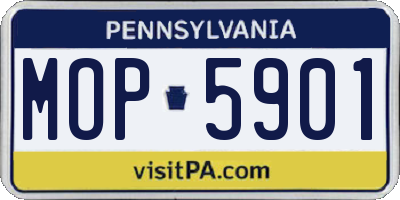 PA license plate MOP5901