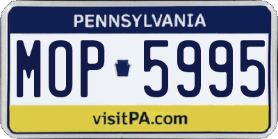 PA license plate MOP5995