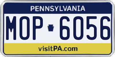 PA license plate MOP6056