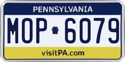 PA license plate MOP6079