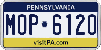 PA license plate MOP6120