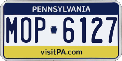 PA license plate MOP6127