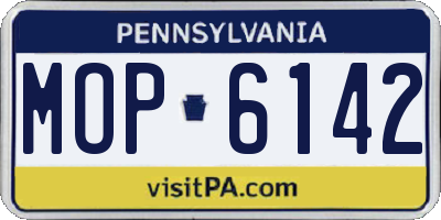 PA license plate MOP6142