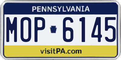 PA license plate MOP6145