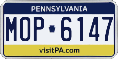 PA license plate MOP6147