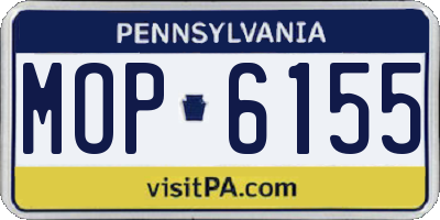 PA license plate MOP6155