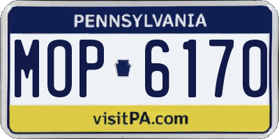 PA license plate MOP6170