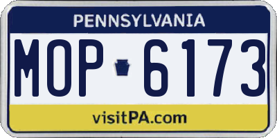 PA license plate MOP6173