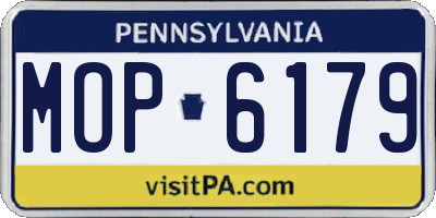 PA license plate MOP6179