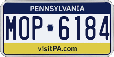 PA license plate MOP6184