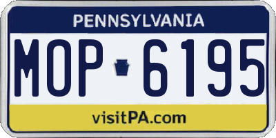 PA license plate MOP6195
