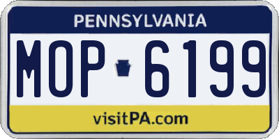 PA license plate MOP6199