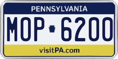 PA license plate MOP6200