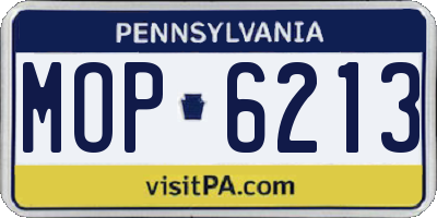 PA license plate MOP6213