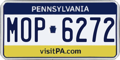 PA license plate MOP6272