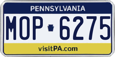 PA license plate MOP6275