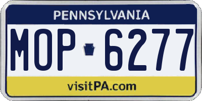 PA license plate MOP6277