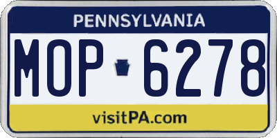 PA license plate MOP6278