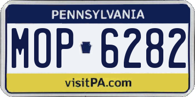 PA license plate MOP6282