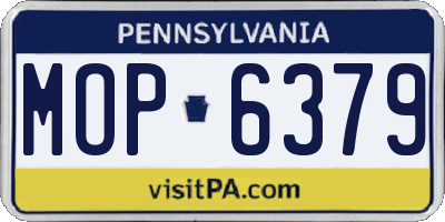 PA license plate MOP6379