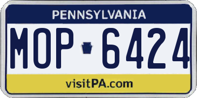 PA license plate MOP6424
