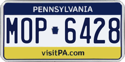 PA license plate MOP6428