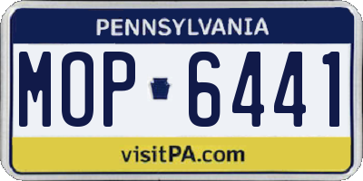 PA license plate MOP6441