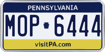 PA license plate MOP6444