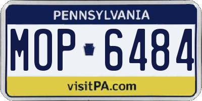 PA license plate MOP6484