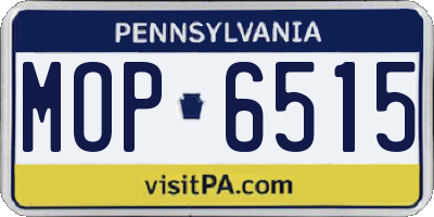 PA license plate MOP6515
