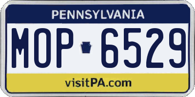 PA license plate MOP6529