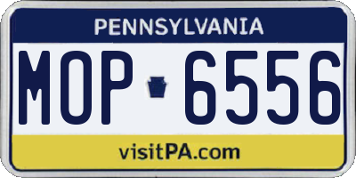 PA license plate MOP6556