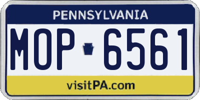 PA license plate MOP6561