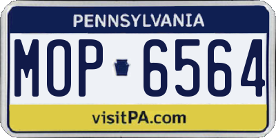 PA license plate MOP6564