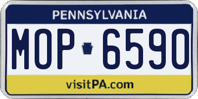 PA license plate MOP6590